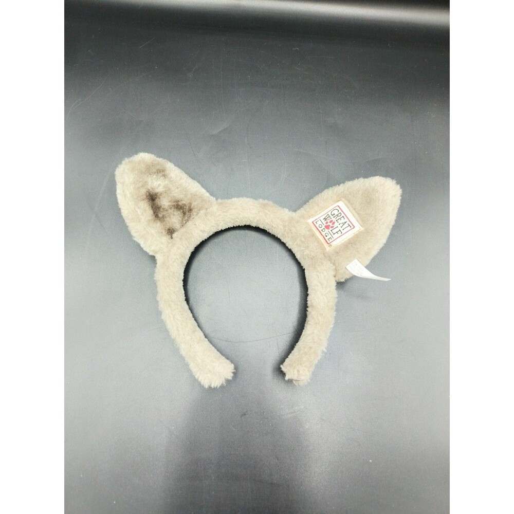 Great Wolf Lodge Gray Wolf Headband With Wolf Ears Furry Soft One Size Fits Most